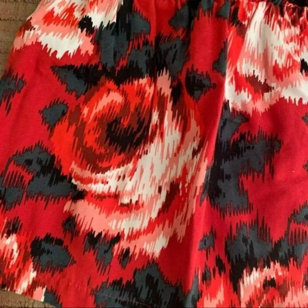 Gap Baby Girl Size 18-24M Dress In Red And Black Flowers